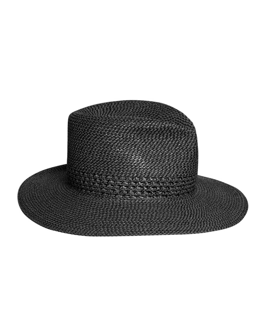 Eric Javits Bayou Squishee Woven Fedora Hat Neiman Marcus