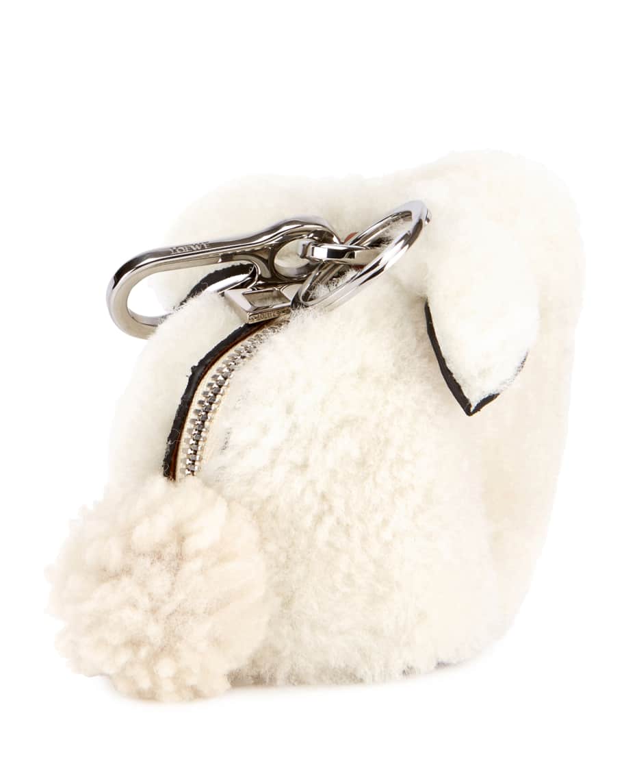Loewe Shearling Fur Bunny Bag Charm | Neiman Marcus