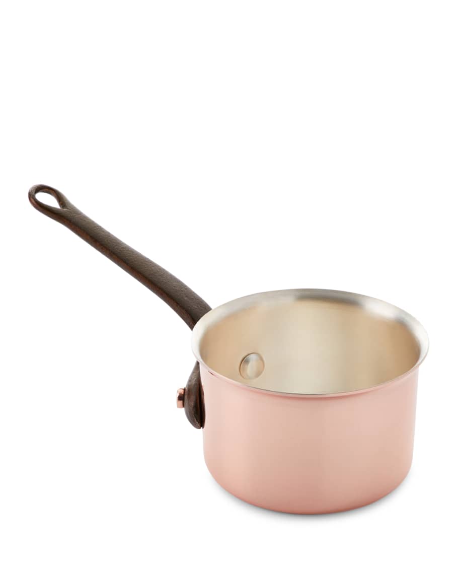 Duparquet Copper Cookware Solid Copper Sauce Pan with Silver Lining, 5.