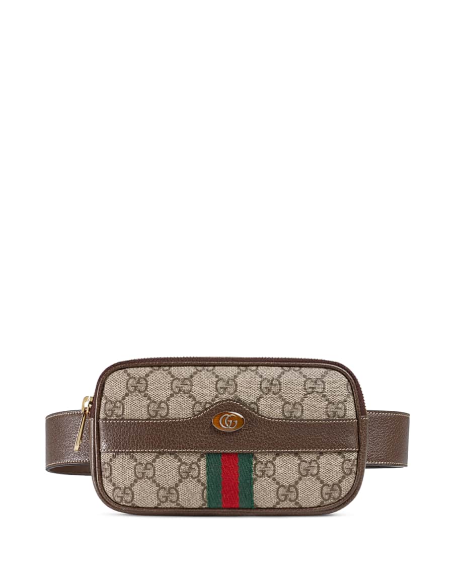 Gucci Ophidia Belt Bag Grey/Black in GG Supreme Canvas with Palladium-tone  - US