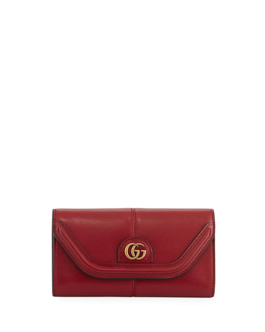 Gucci Linea Small GG Leather Continental Wallet | Neiman Marcus