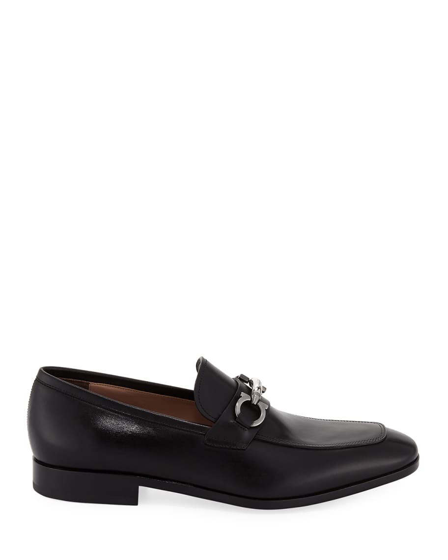 benford gancini bit leather loafers