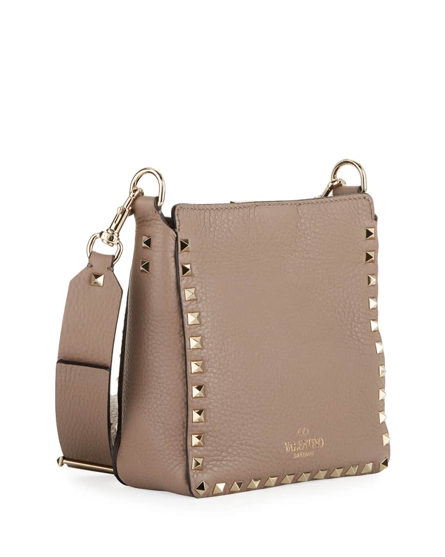 Valentino Garavani Rockstud Mini Vitello Stampa Leather Hobo Bag