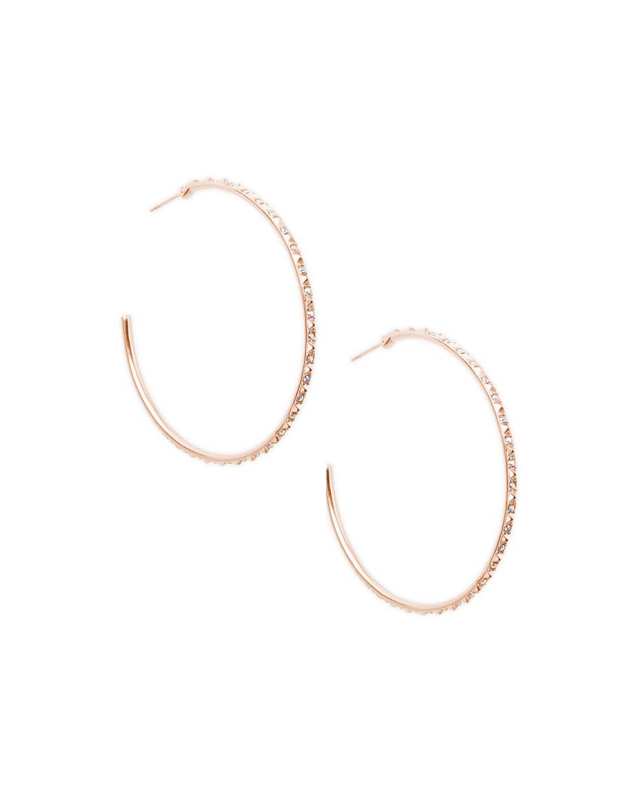 Kendra Scott Val Hoop Earrings w Crystals Neiman Marcus