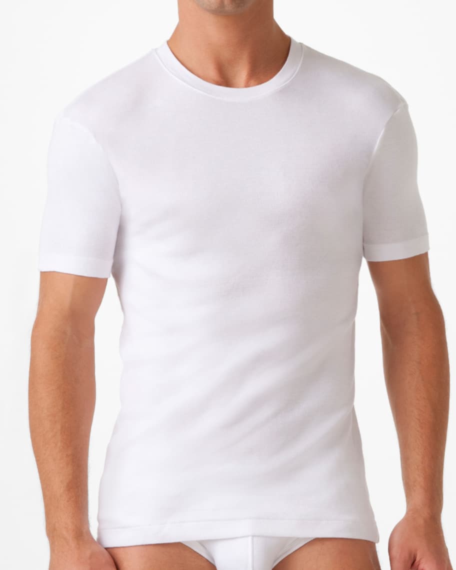 2Xist Pima Crewneck T-Shirt, White | Neiman Marcus