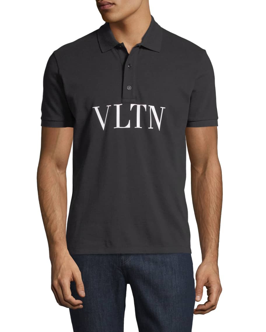Valentino VLTN Logo Stamped Polo Shirt Neiman Marcus