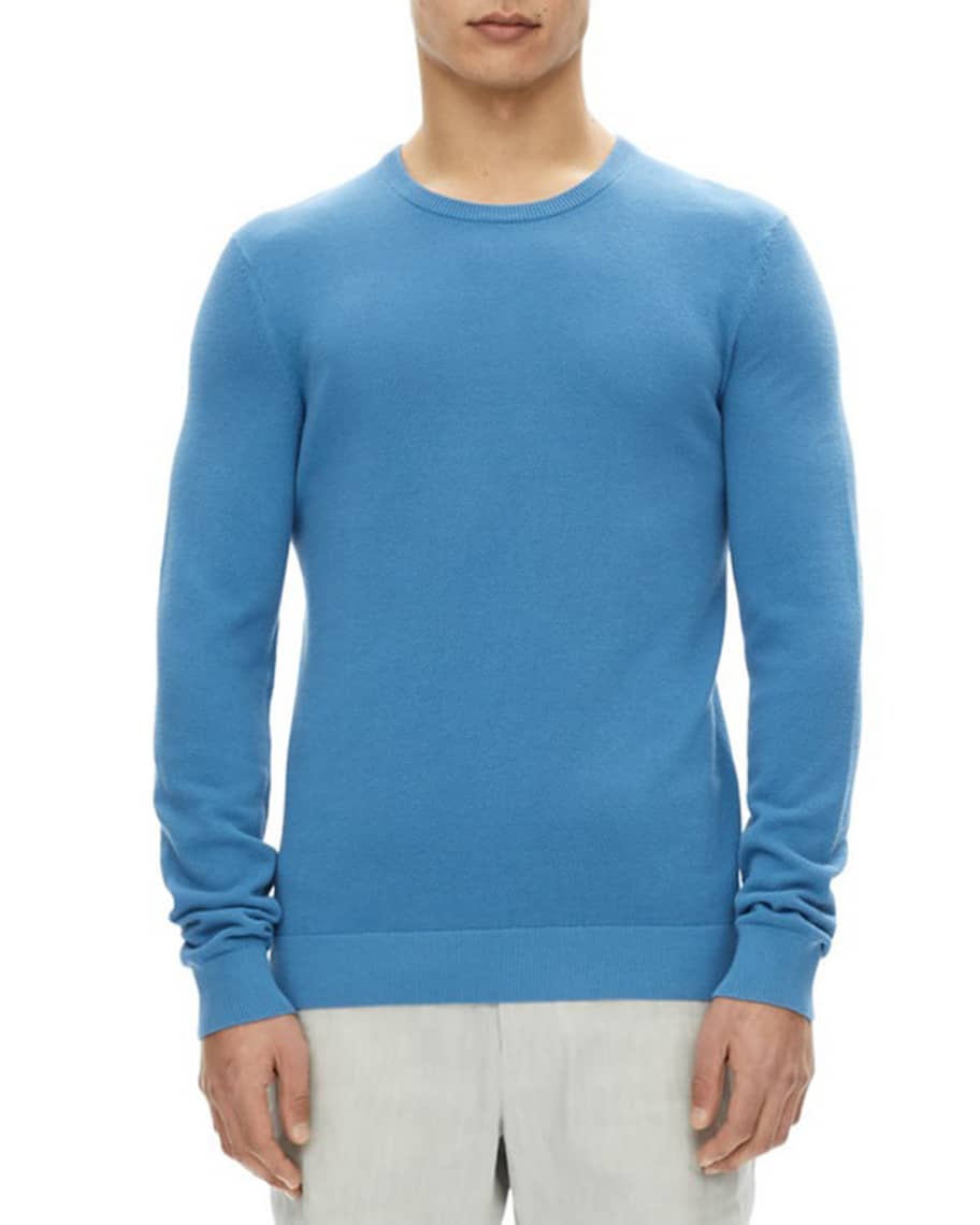 Theory Riland Pique-Knit Sweater | Neiman Marcus