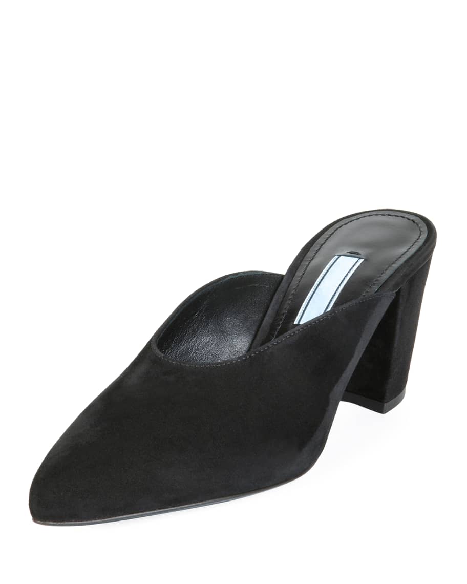 Prada suede mules clearance