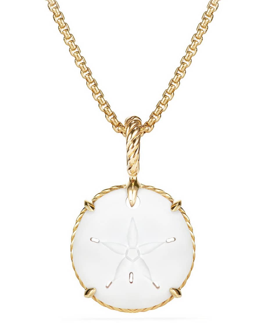 David Yurman 18k Sand Dollar Charm Enhancer Neiman Marcus