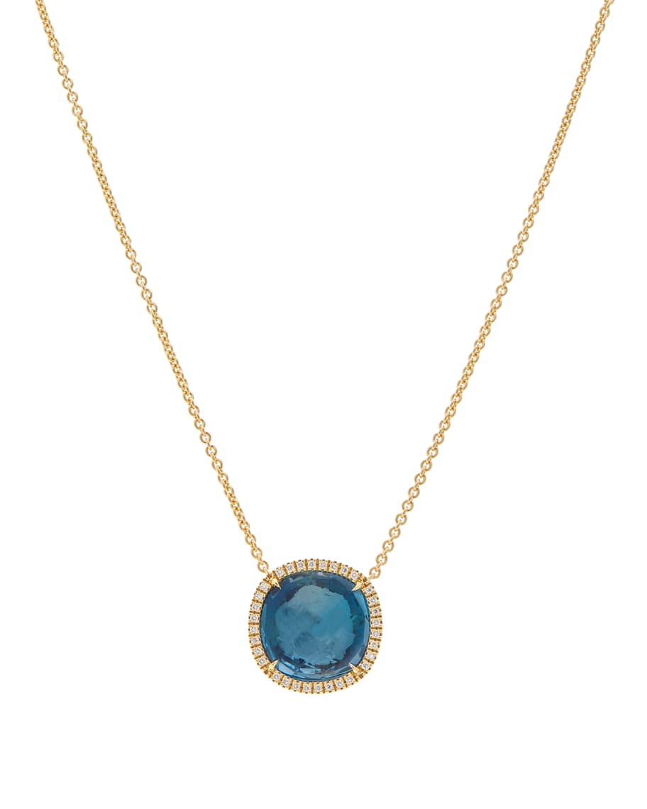 Marco Bicego Jaipur 18k Blue Topaz & Diamond Pendant Necklace | Neiman ...