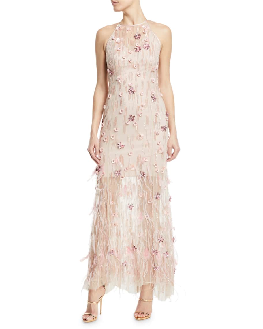Elie tahari feather dress online