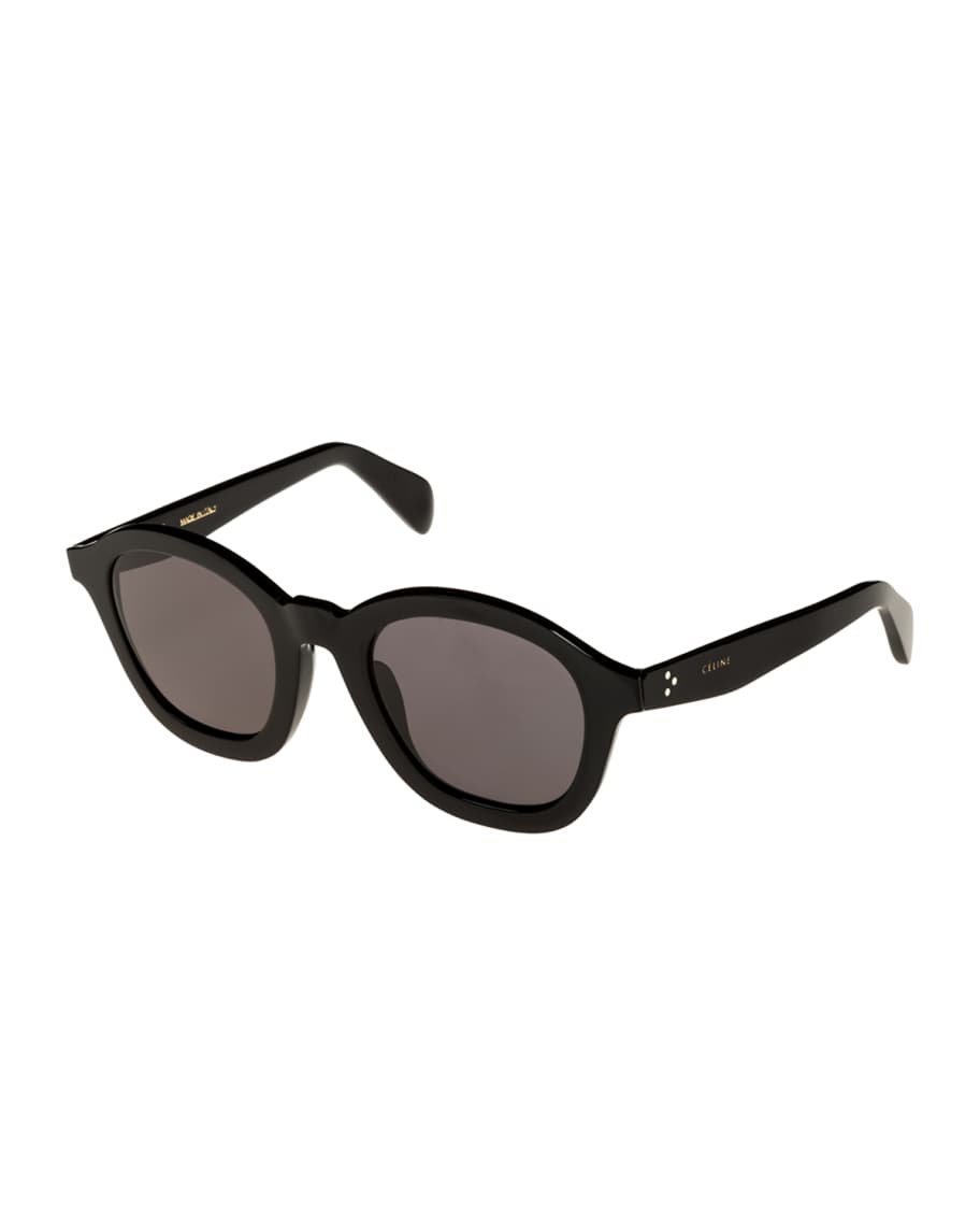 Celine Round Acetate Sunglasses | Neiman Marcus