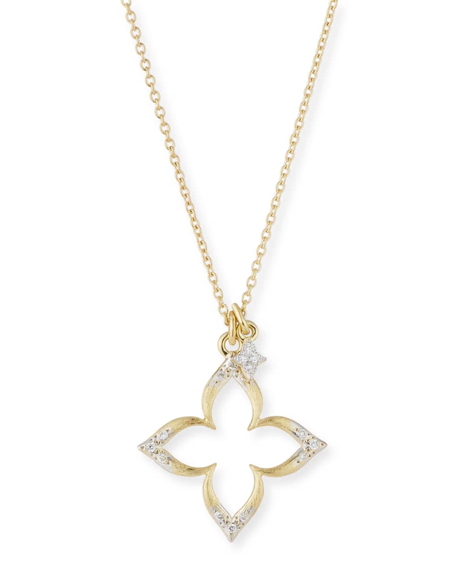 Jude Frances 18k Moroccan Diamond Pave Flower Necklace | Neiman Marcus