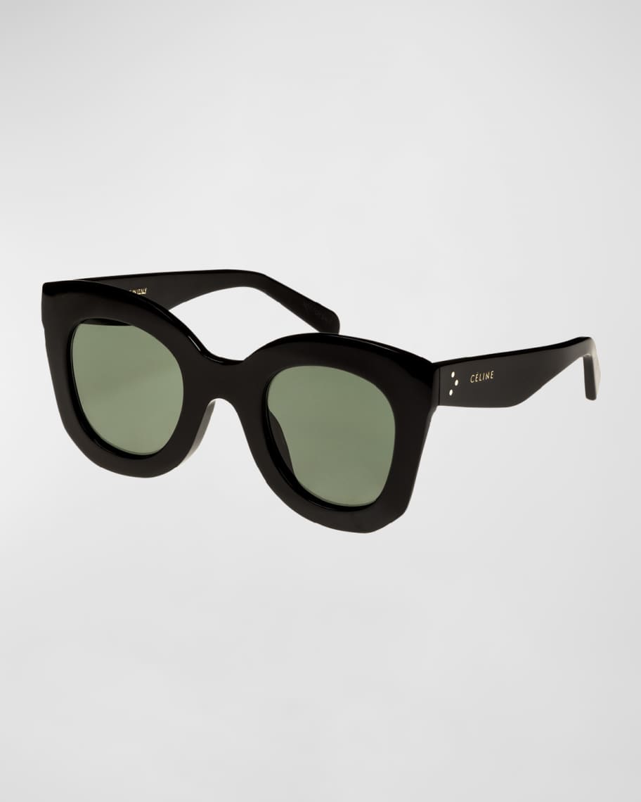 Celine Chunky Round Acetate Sunglasses Neiman Marcus