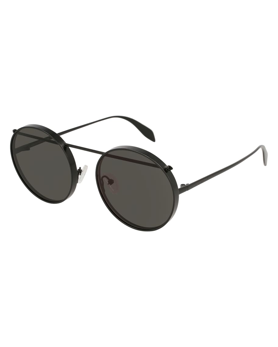 Alexander mcqueen round metal sunglasses top