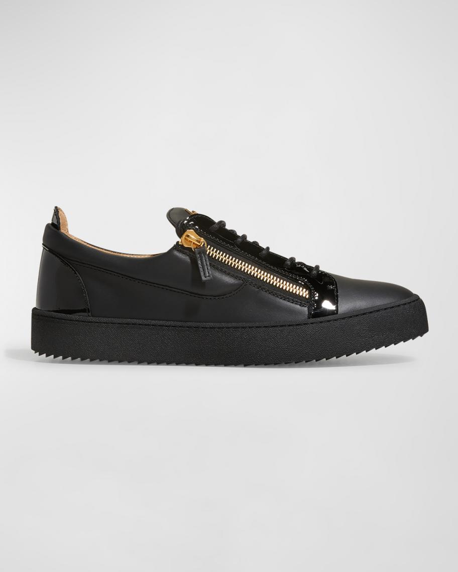 Giuseppe Zanotti スニーカー Giuseppe Zanotti Men's London Double-Zip Leather Low-Top Sneakers