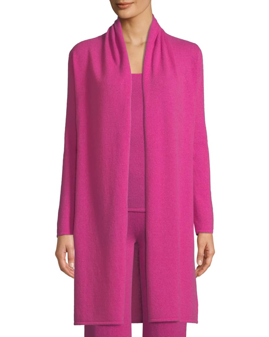 Neiman Marcus Cashmere Collection Cashmere Open-Front Duster Cardigan ...