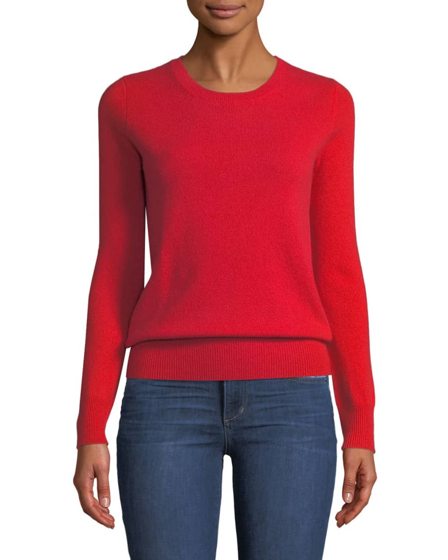 Neiman Marcus Cashmere Collection Cashmere Crewneck Sweater | Neiman Marcus
