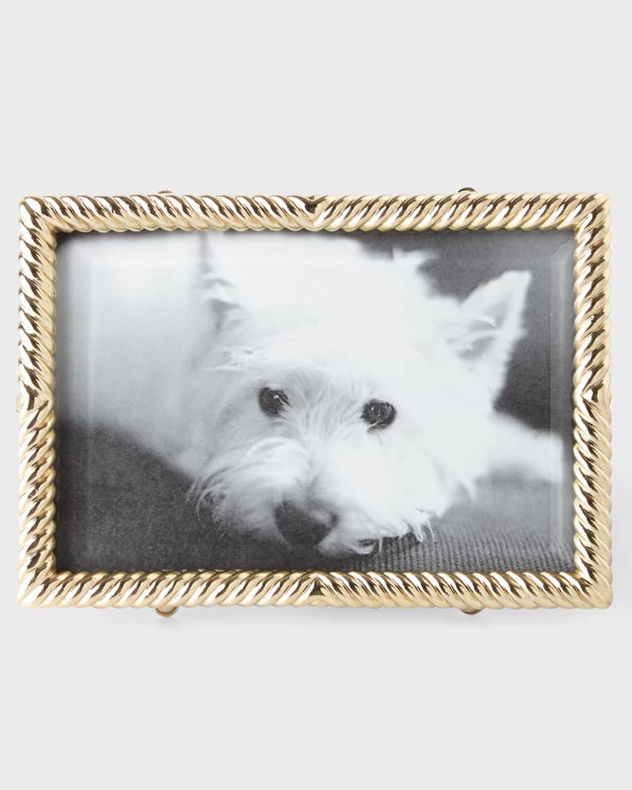 L'Objet Gold Deco Twist 4" x 6" Picture Frame