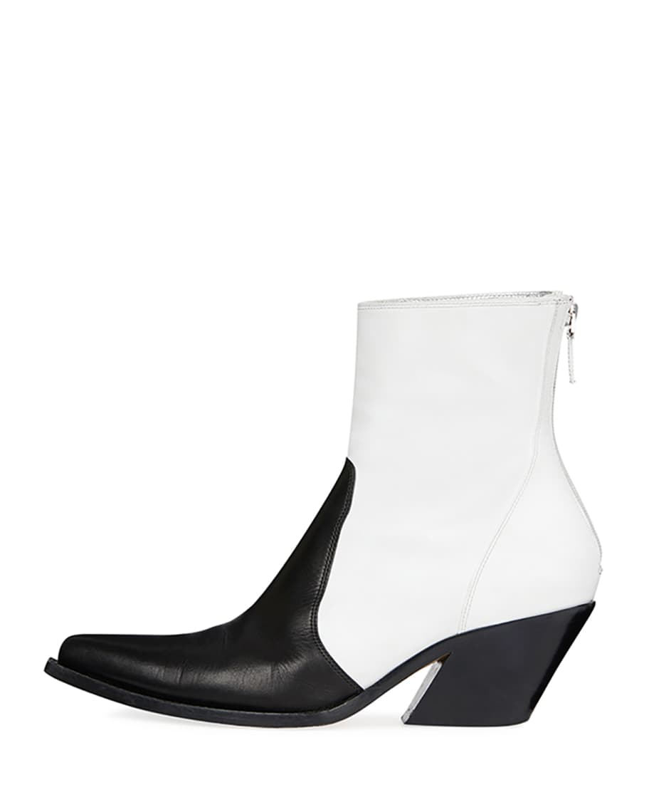 Givenchy Bicolor Leather Cowboy Booties | Neiman Marcus