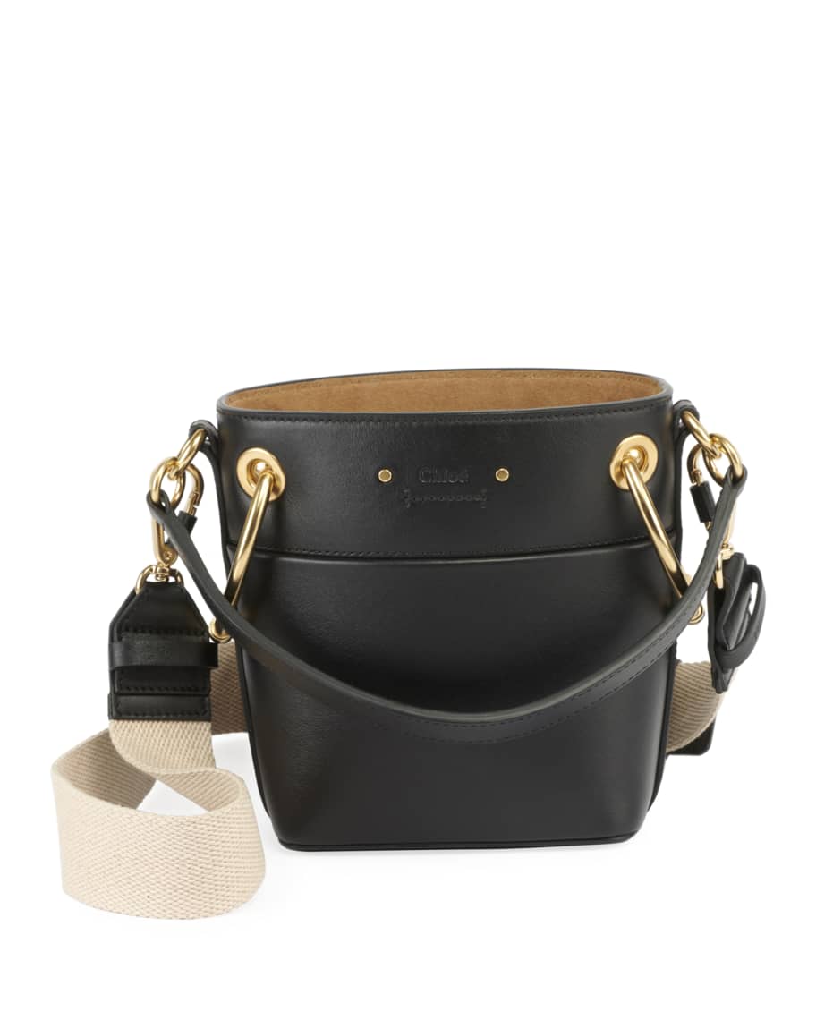 Chloe Roy Small Smooth Calf Leather Bucket Bag | Neiman Marcus