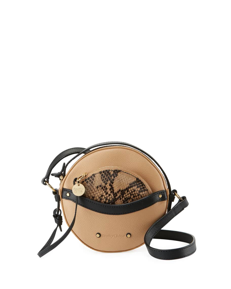 See by Chloe Rosy Mini Round Saddle Shoulder Bag | Neiman Marcus