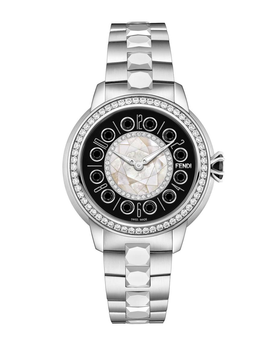 Fendi Diamond 33mm Women\'s Watch! F105026000D1T02 Fendi Crazy Carats Diamond DIal Steel Watch 33mm main image 3