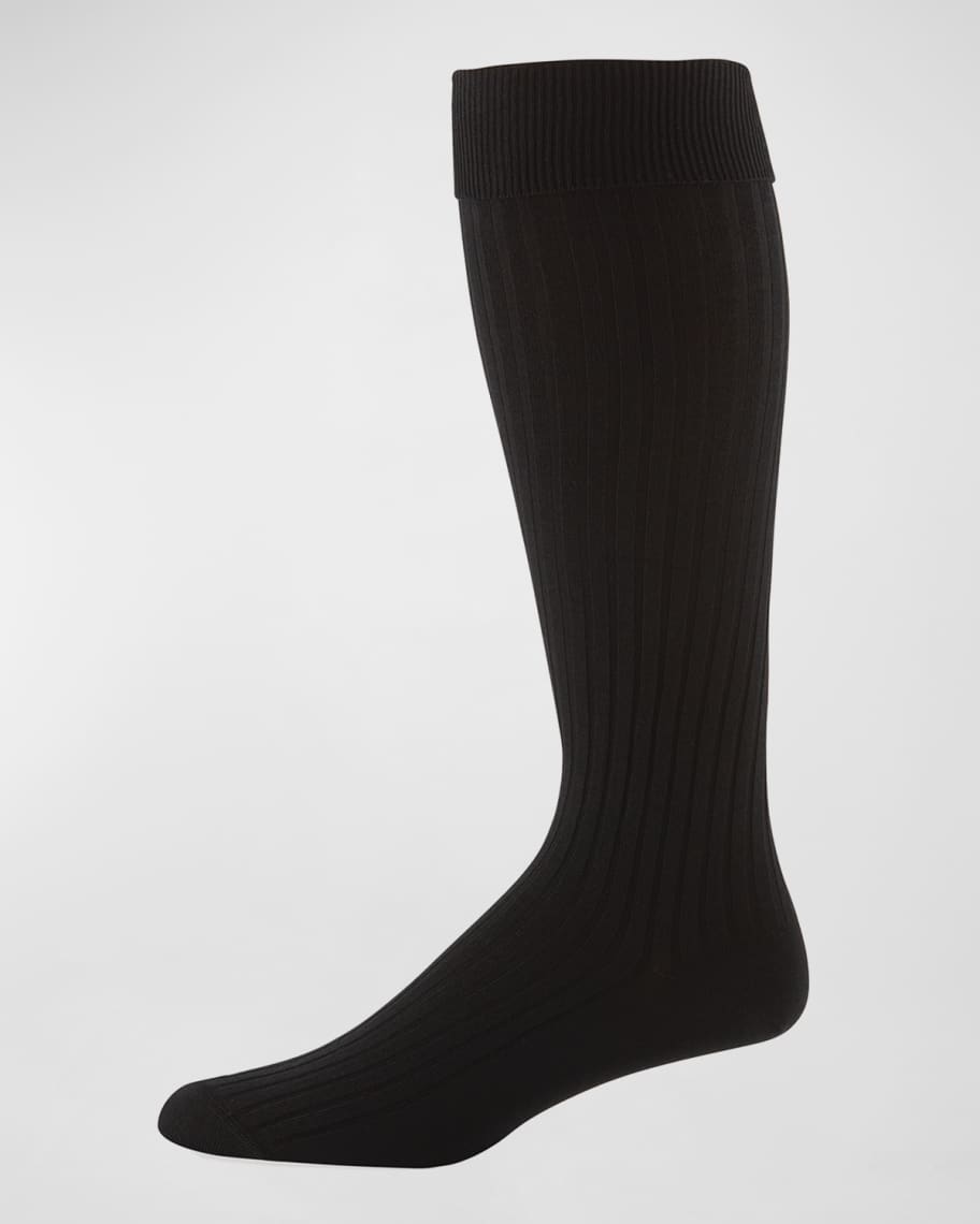 Neiman Marcus Core-Spun Socks, Over-the-Calf | Neiman Marcus