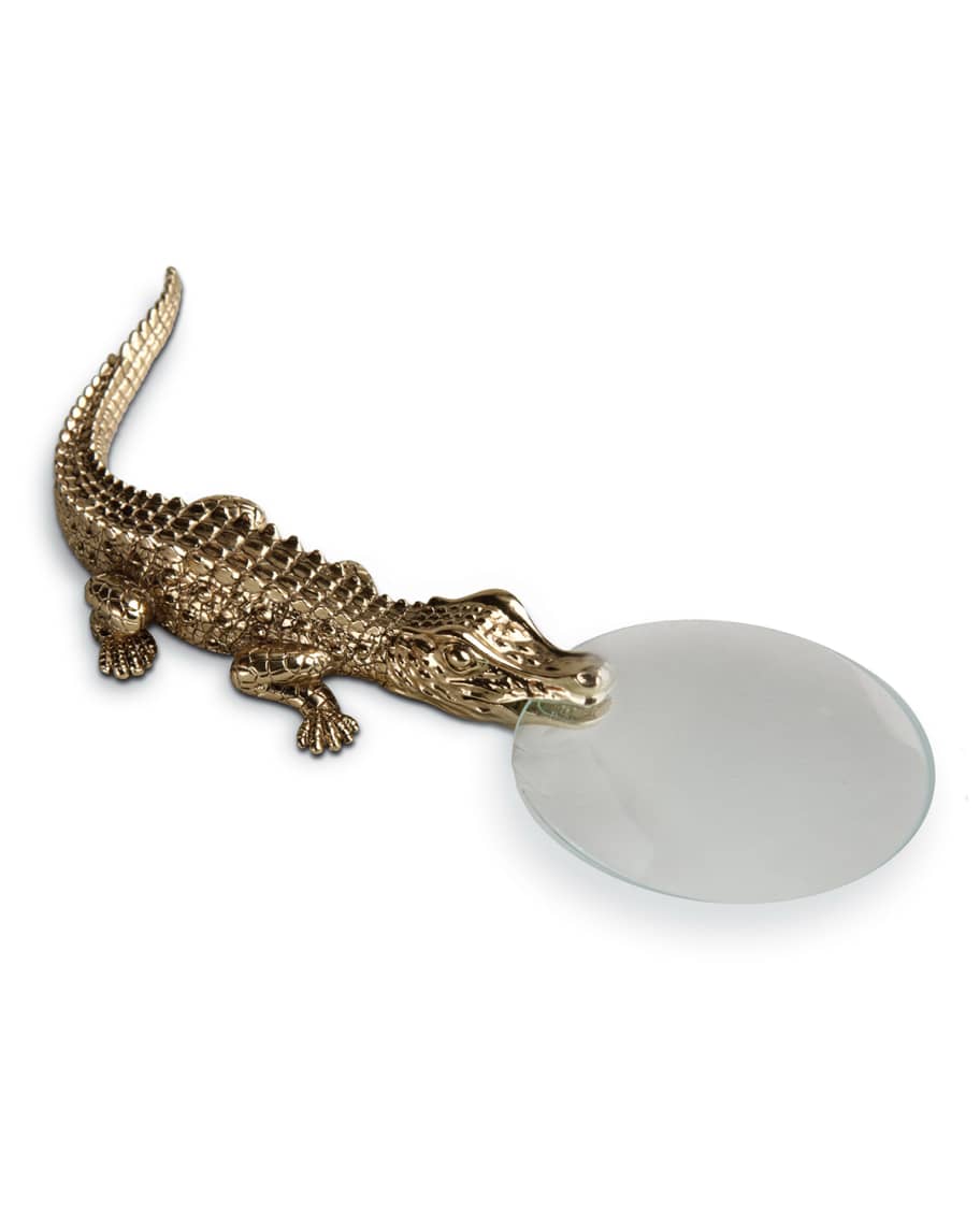L'Objet Crocodile Magnifying Glass | Neiman Marcus