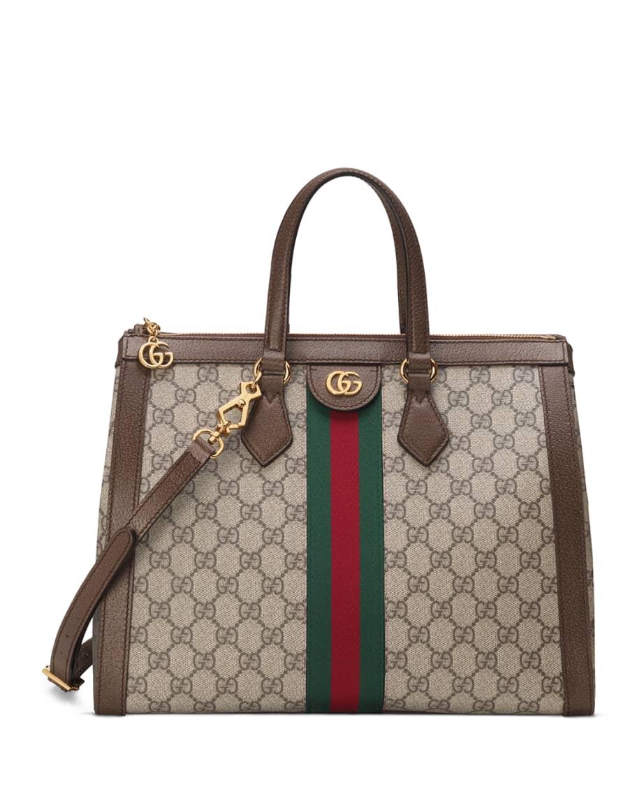 Gucci Ophidia Medium GG Supreme Canvas Web Top-Handle Tote Bag | Neiman ...
