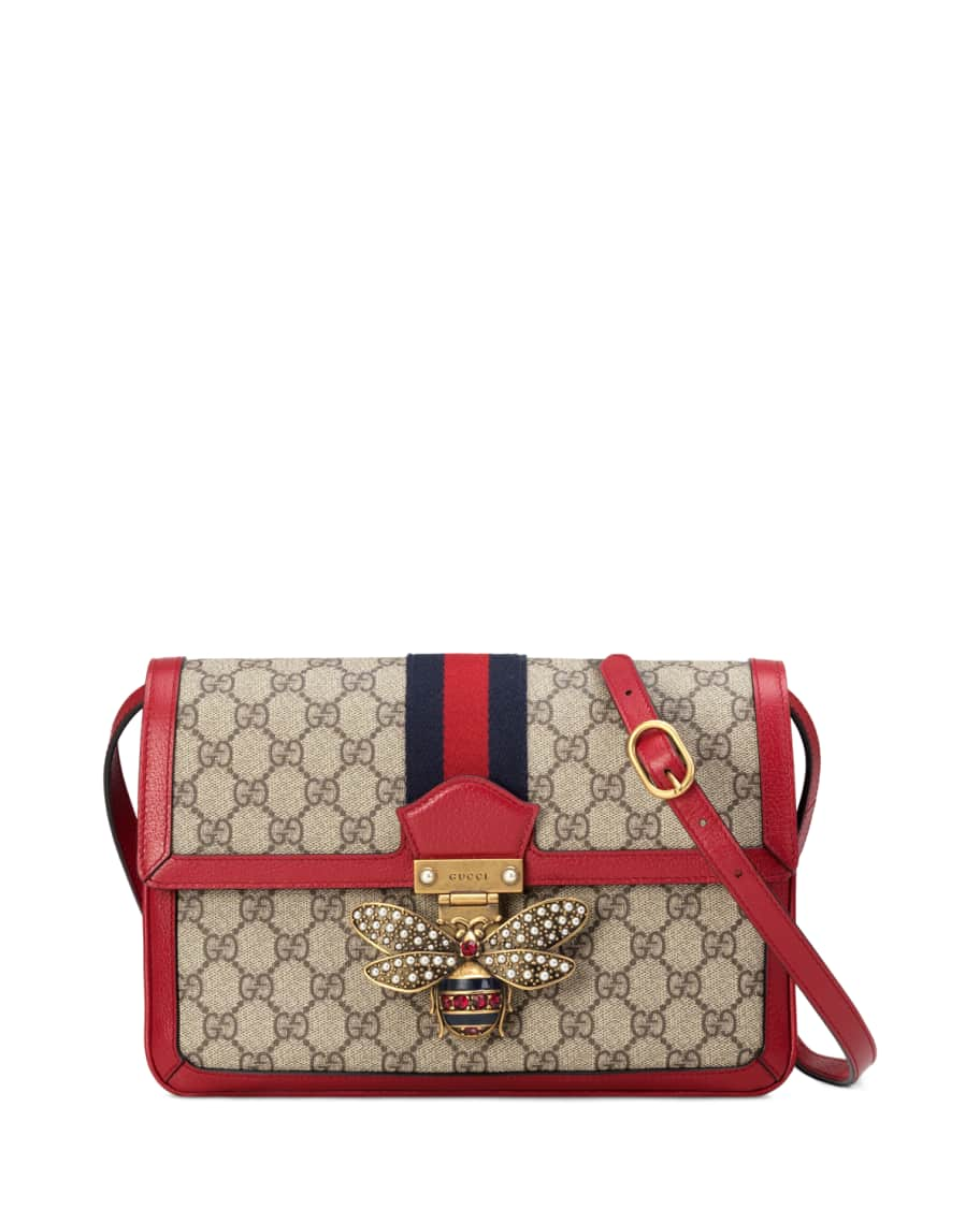 Gucci GG Red Supreme Queen Margaret Medium Shoulder Bag