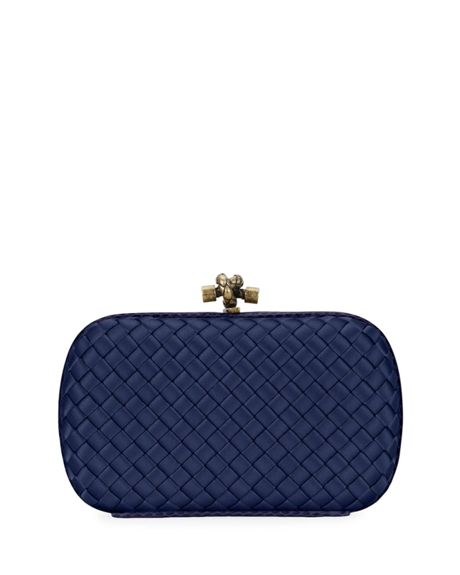 Bottega Veneta Silk Chain Knot Clutch Bag in Pink