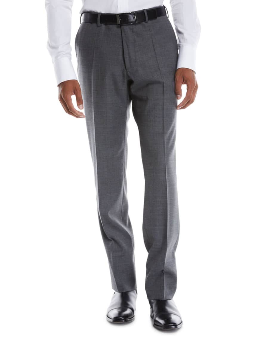Incotex Men's Benson Wool-Stretch Dress Pants | Neiman Marcus