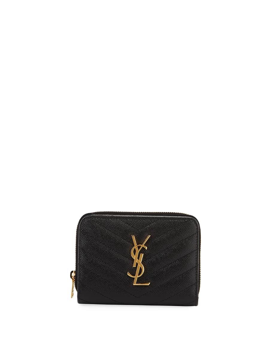 Mini monogram ysl textured zip wallet outlet