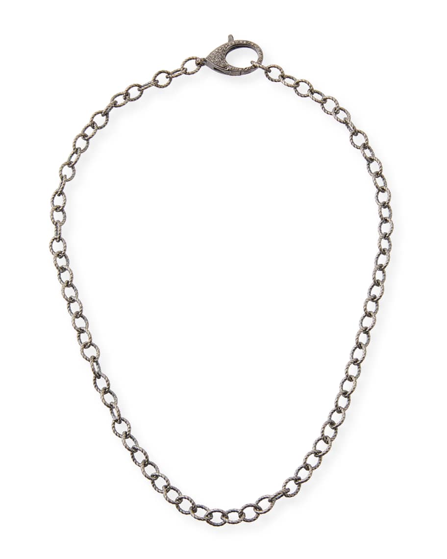 Margo Morrison Diamond Lock Chain Necklace, 18