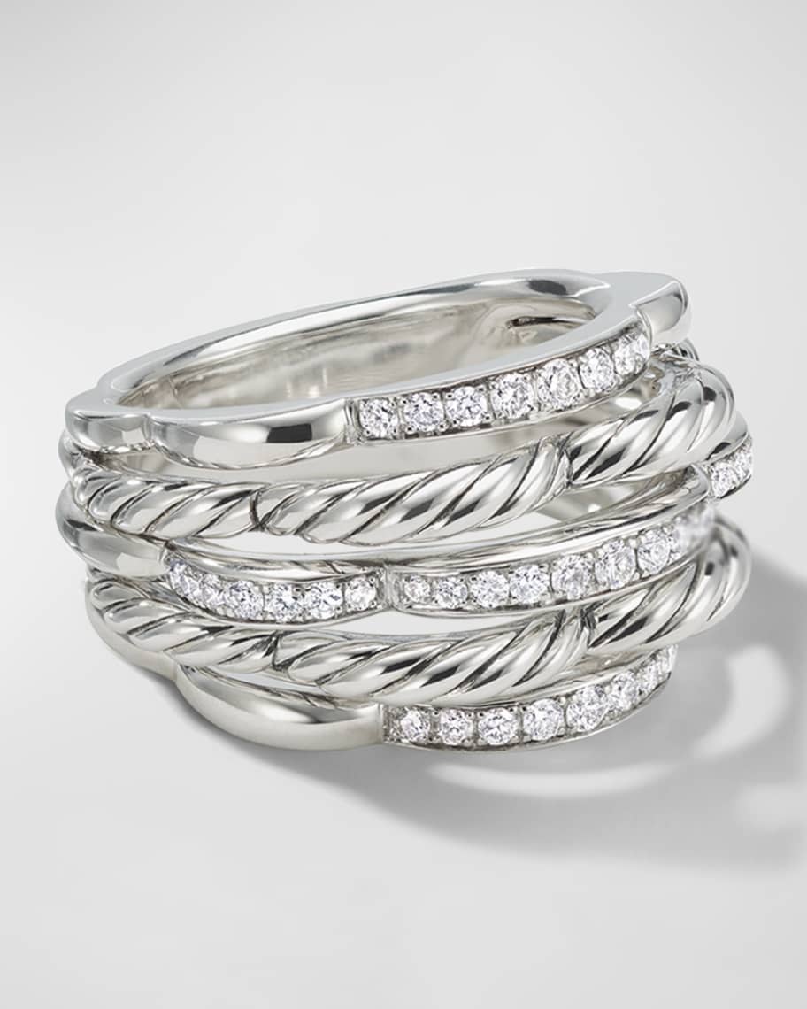 David Yurman Tides Small Dome Diamond Pave Ring Neiman Marcus