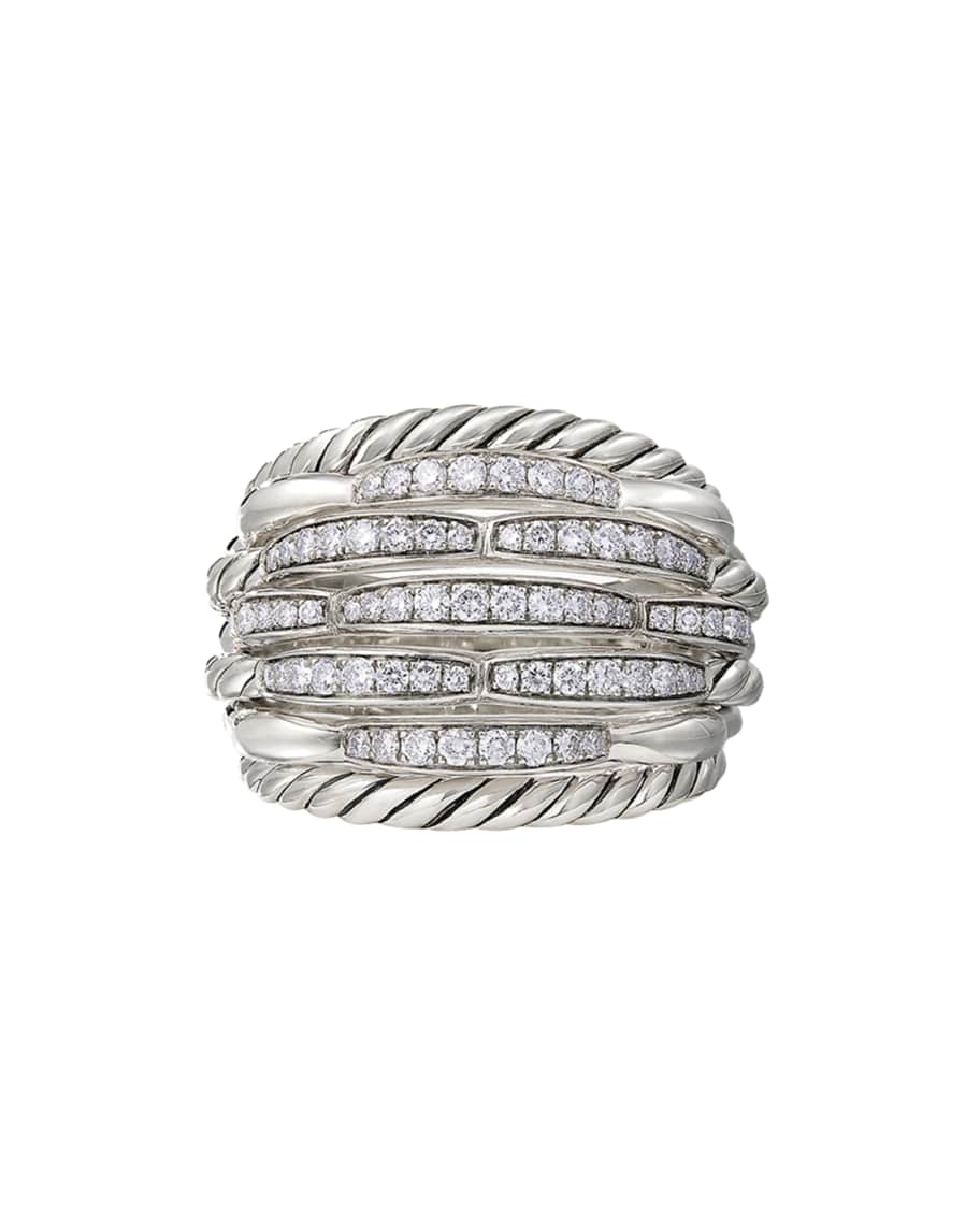 David Yurman Tides Large Dome Diamond Pave Ring Neiman Marcus