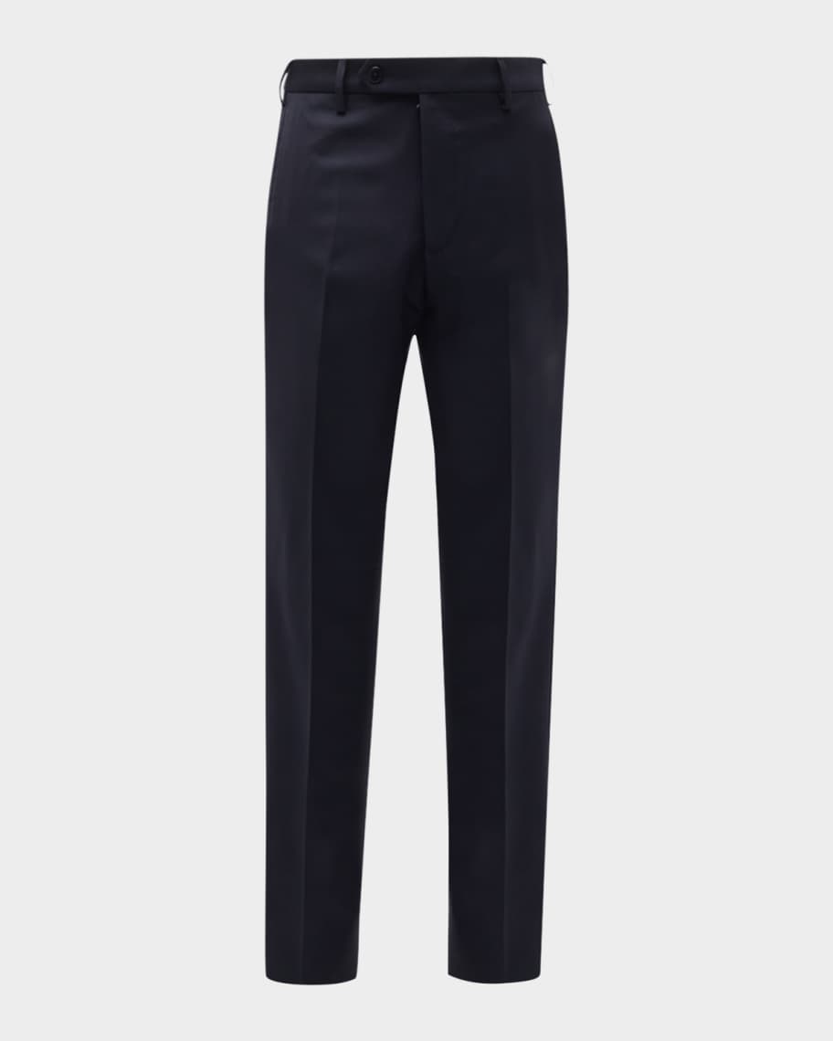 宅配便配送 Zanella Men's Devon Wool Serge Trousers | Neiman Marcus パンツ