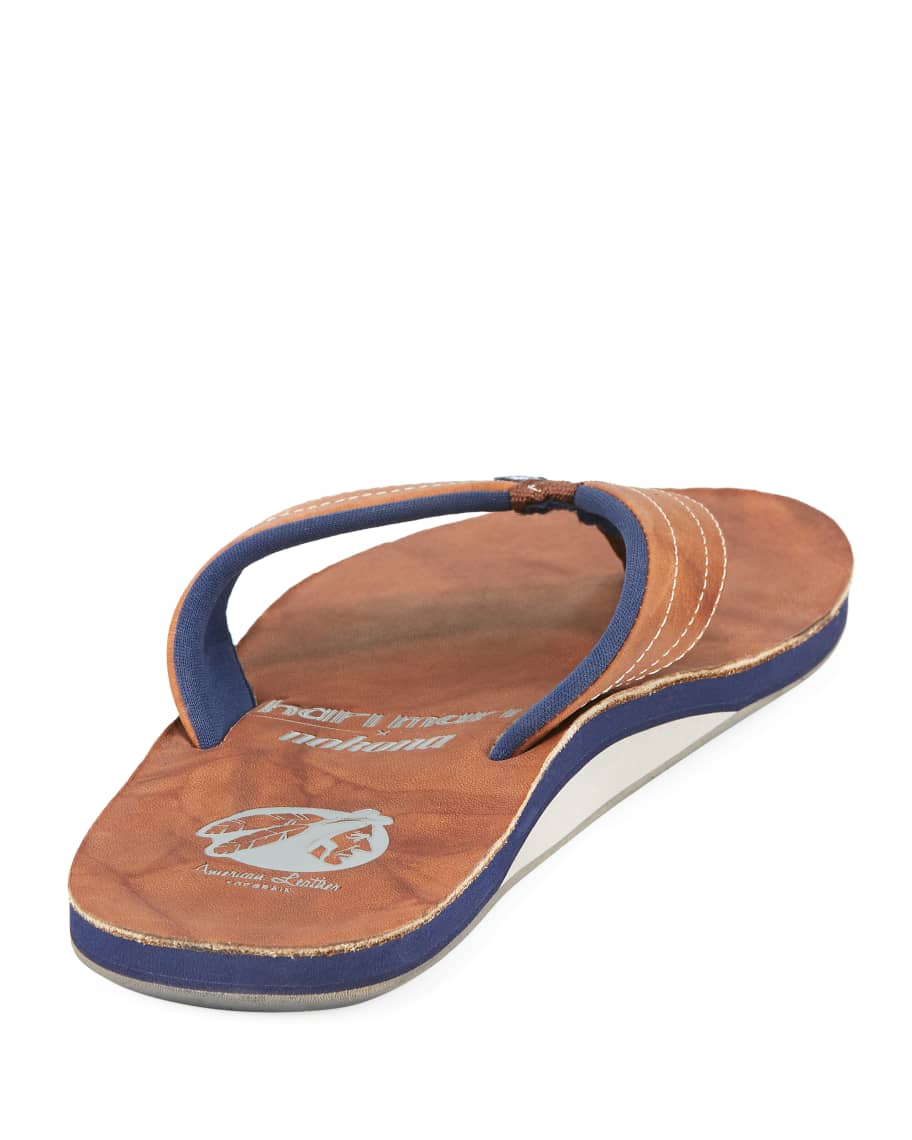 Hari Mari x Nokona Men s Leather Thong Sandals Walnut Neiman Marcus