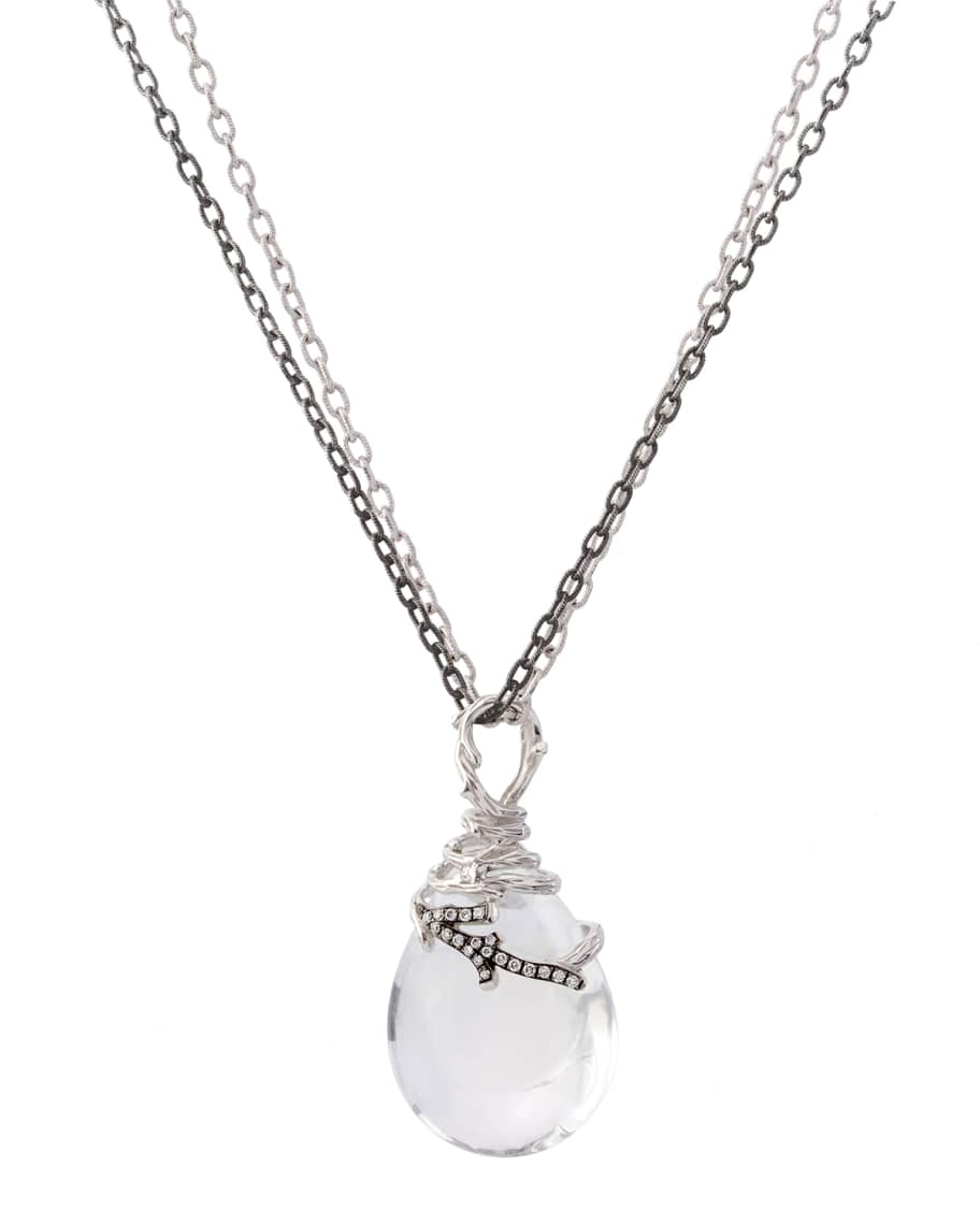 Michael Aram Enchanted Forest Wrap Necklace w/ Crystal & Diamonds ...