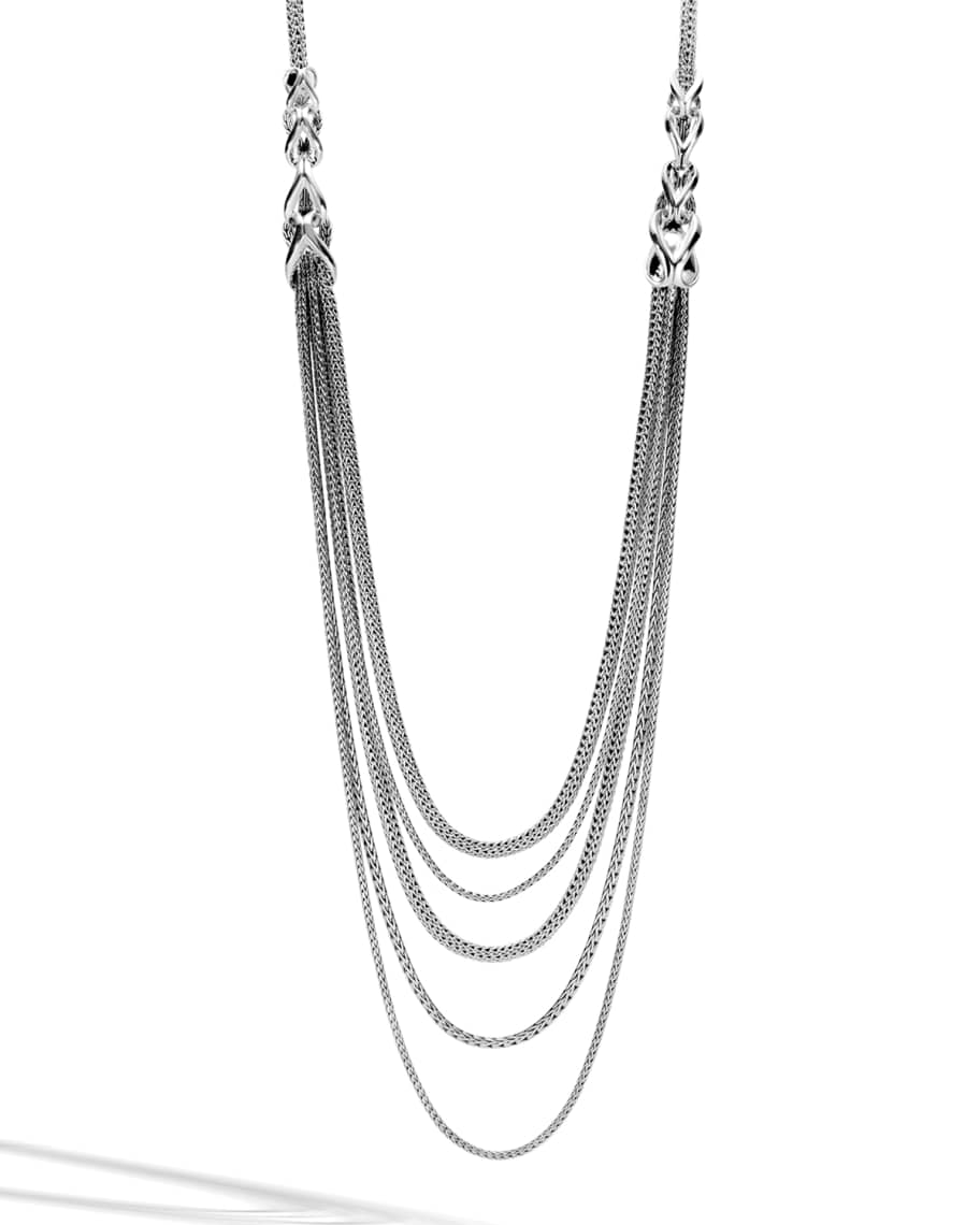 John Hardy Classic Chain Asli Link Bib Necklace | Neiman Marcus