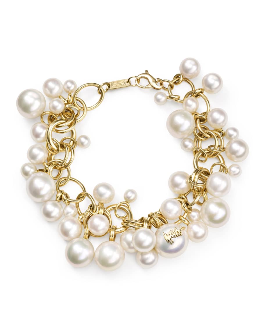 Ippolita Nova 18k Gold Pearl Cluster Bracelet Neiman Marcus