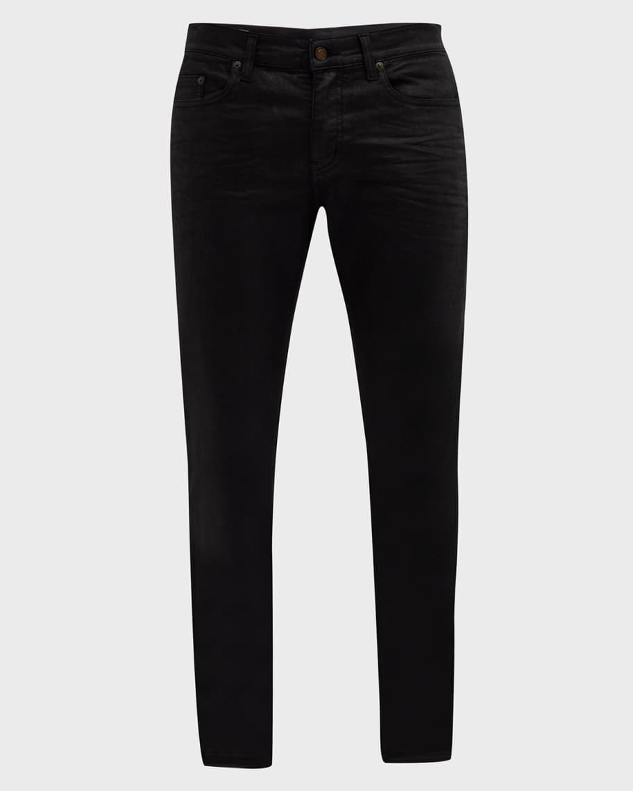 Saint Laurent Men's Coated Skinny Jeans | Neiman Marcus