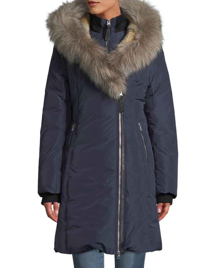 Mackage Down-Fill Oversize Fur-Hood Coat | Neiman Marcus
