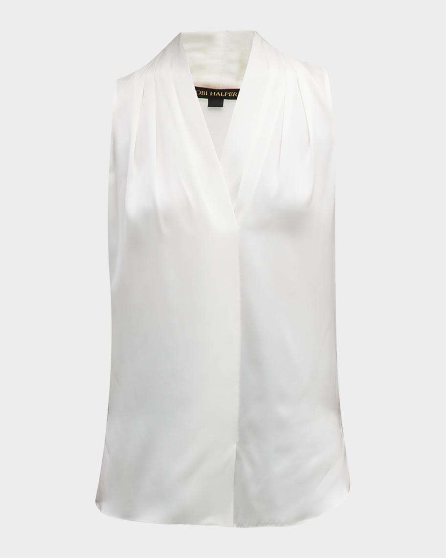 Kobi Halperin Mila Silk-Stretch Sleeveless Top | Neiman Marcus