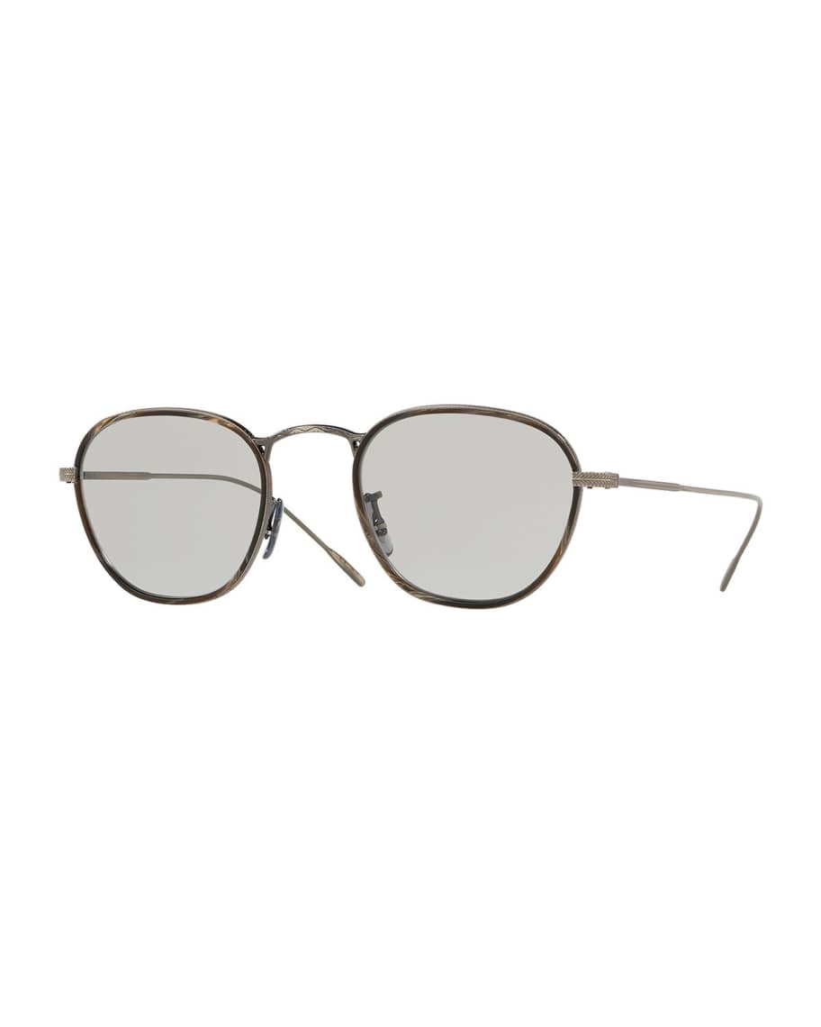 Oliver Peoples Men's Row Eoin Round Metal Sunglasses | Neiman Marcus