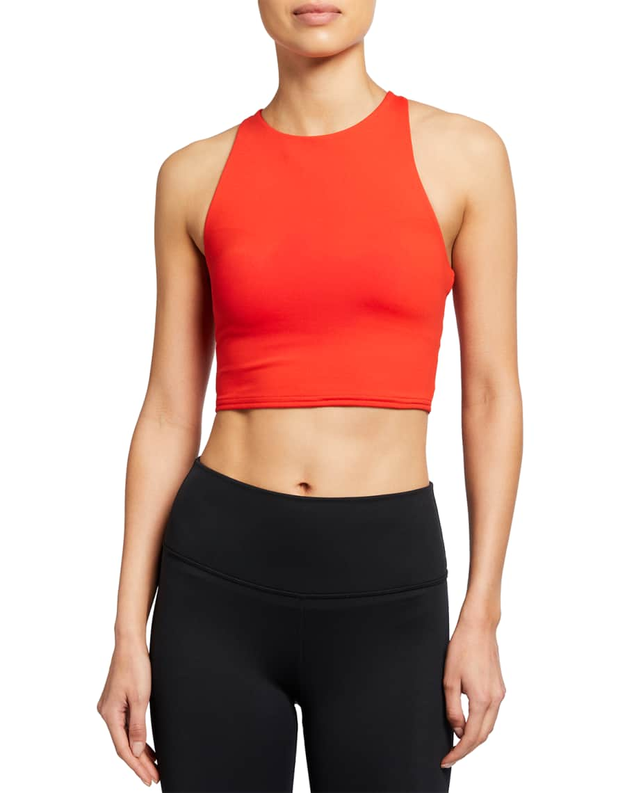 NEW $72 Alo Movement Sports Bra with Lace-up Back in Black [SZ Small ] #P378