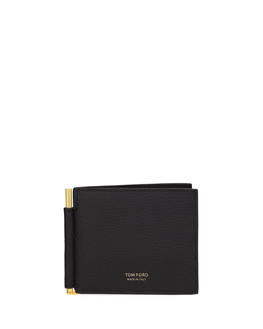 TOM FORD Men's Leather Bi-Fold Wallet w/ Money Clip | Neiman Marcus