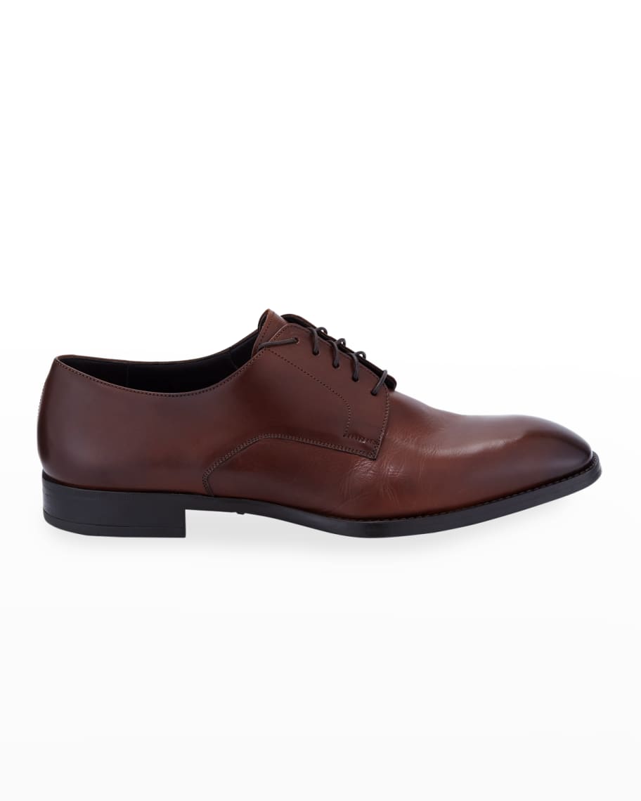 Giorgio Armani Men's Leather Derby Shoes | Neiman Marcus