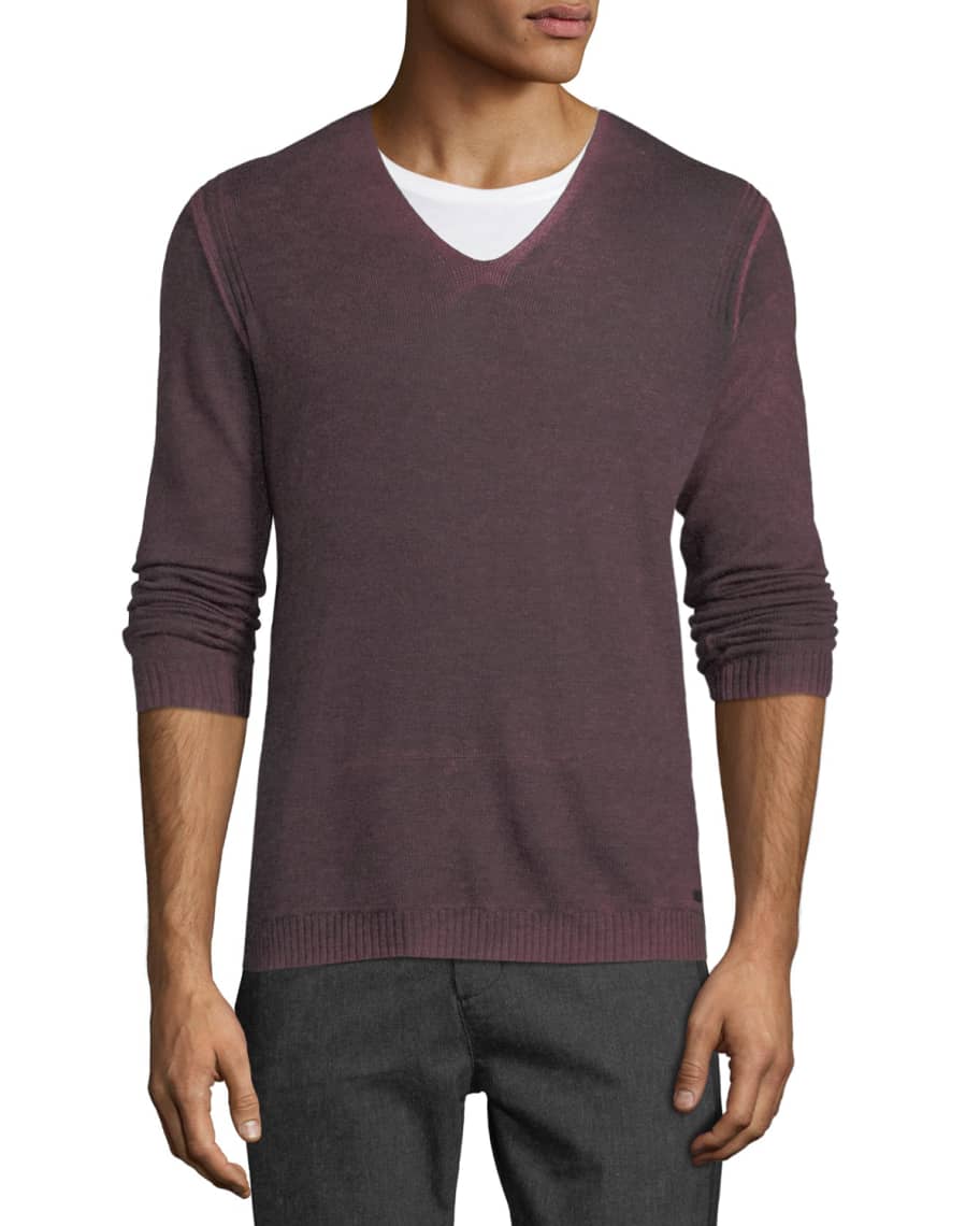 John Varvatos Star USA Men's Reverse-Seam Sweater | Neiman Marcus